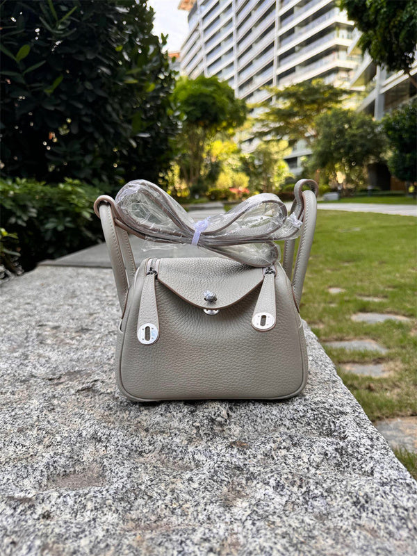 Side view of chic structured handbag