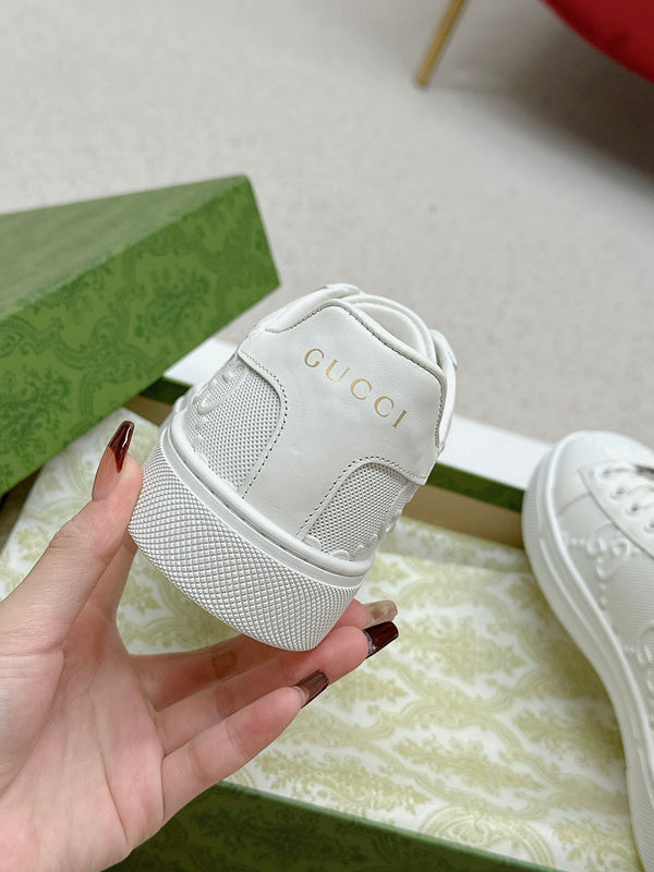 Gucci neutral cream luxury sneakers view 7 minimalist modern build
