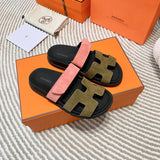 Hermès White Block Heel Sandals - Detail Shot of Craftsmanship