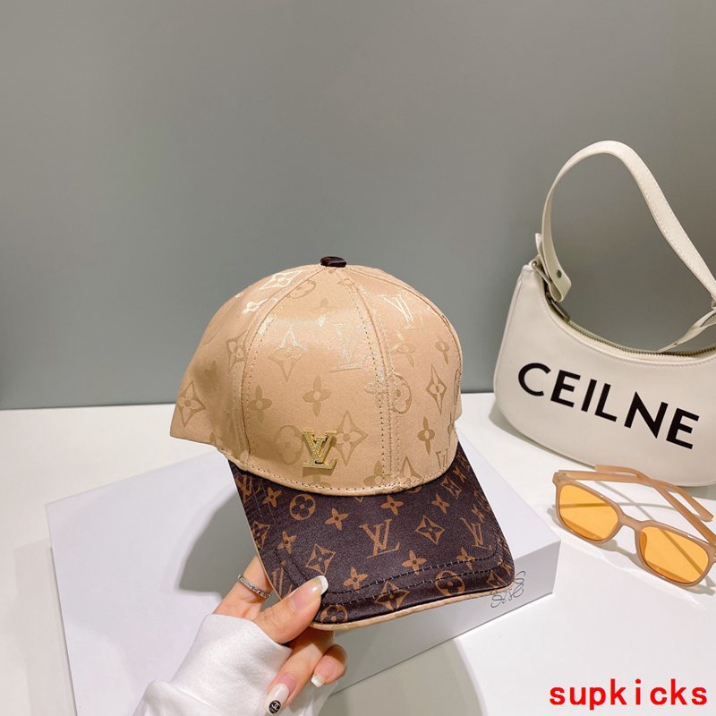 Close-up detail view of Louis Vuitton unisex cap