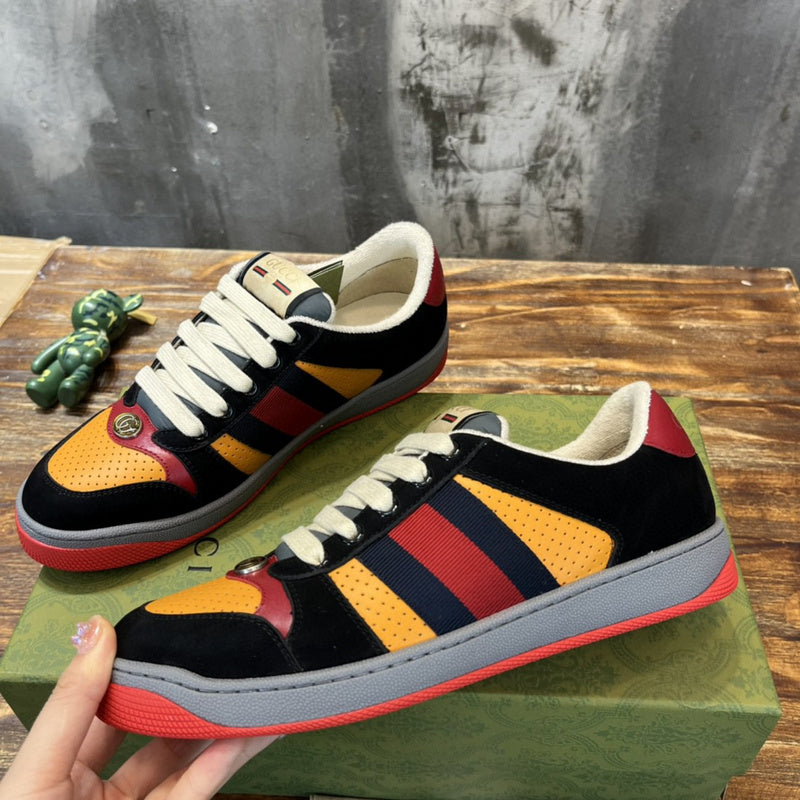 Gucci muted earth tones luxury sneakers view 7 retro runner design