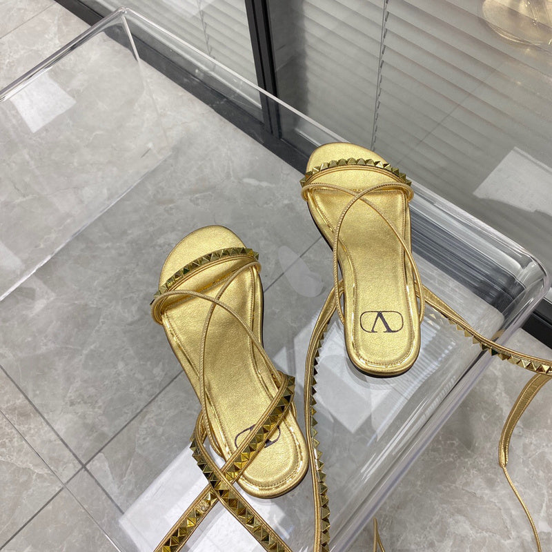 Close-up of Valentino Garavani shoes craftsmanship