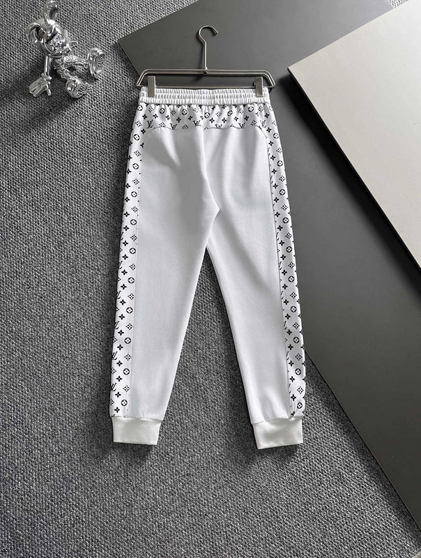 Close-up detail shot of Louis Vuitton luxury clothing with runway-inspired design