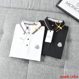 Side profile of Moncler luxury clothing with logo-detail design