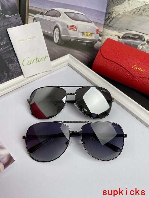 Angled view of Cartier unisex sunglasses