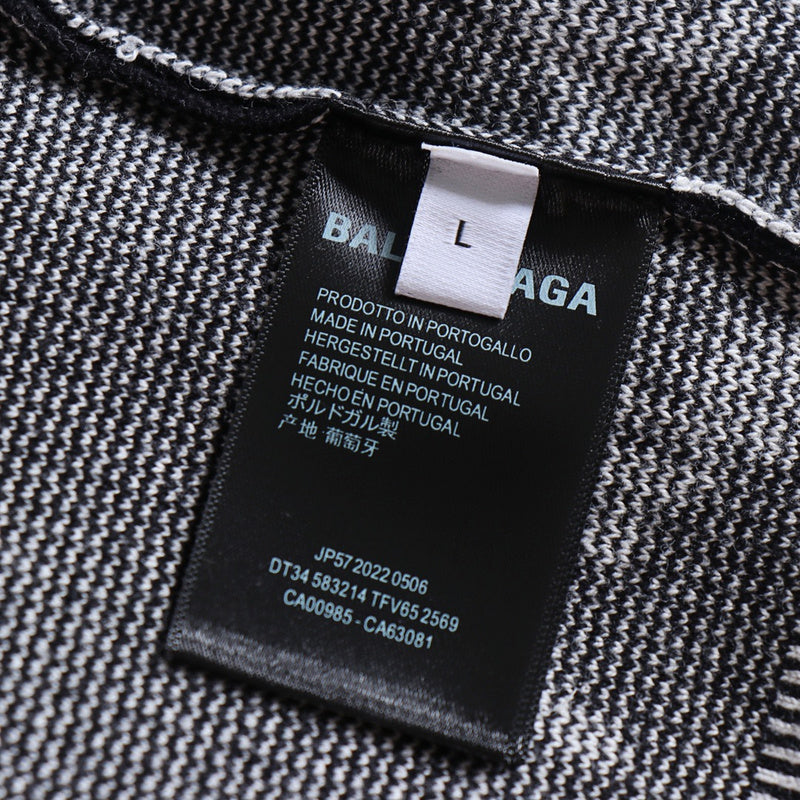 Close-up of Balenciaga designer clothing craftsmanship