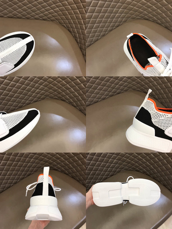 Hermès Red High-Top Sneakers - Detail Shot of Craftsmanship