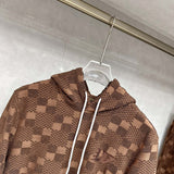 Close-up detail shot of Louis Vuitton luxury clothing with streetwear-inspired cut