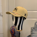 Close-up detail view of Burberry unisex cap