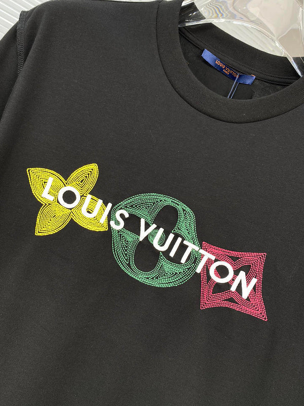 Flat lay presentation of Louis Vuitton cotton t-shirt with streetwear-inspired cut