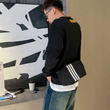 Side profile of Louis Vuitton luxury clothing with relaxed-fit cut