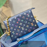 Close-up detail of structured signature women's handbag – women's statement bag