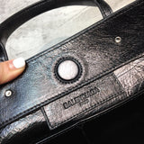 Timeless Vegan Leather Handbag - Premium Craftsmanship Detailing | Women's Fashion Handbag #974 - texture close-up (image 9) of designer-inspired handbag