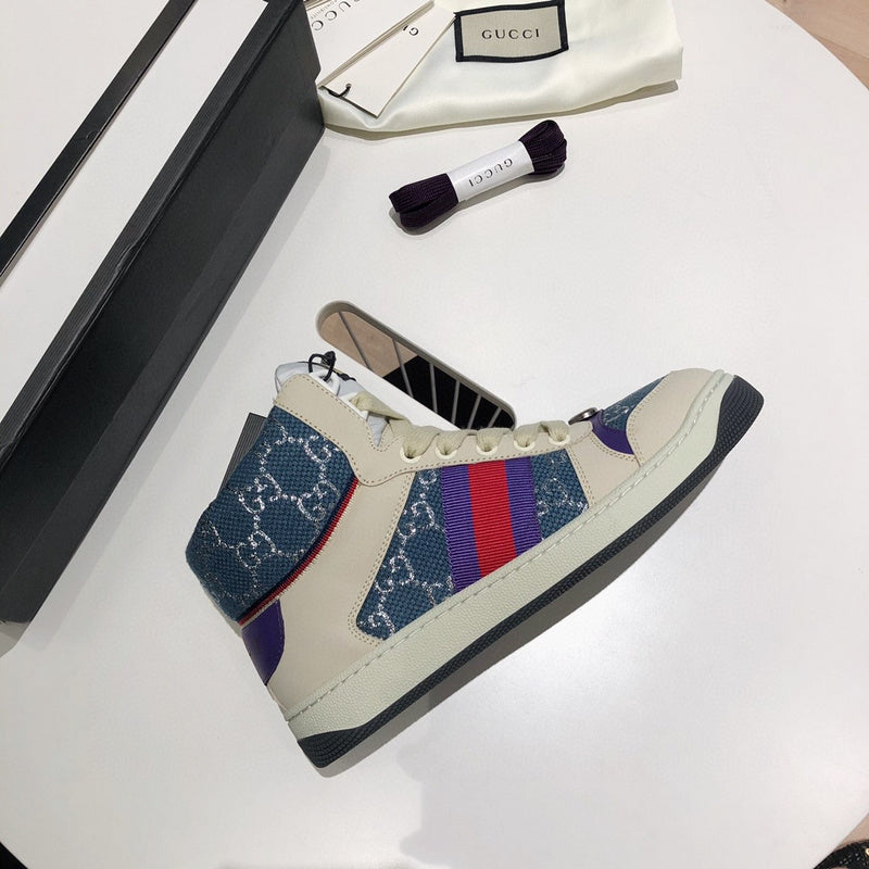 Gucci all-black luxury sneakers view 5 retro runner design
