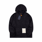 Front view of Louis Vuitton luxury clothing with contemporary cut