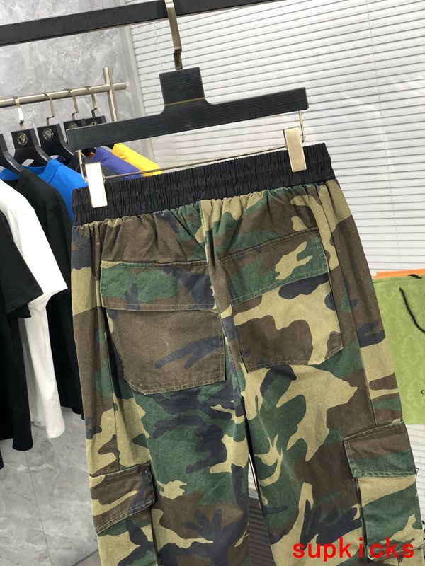 Side profile of Rhude luxury clothing with streetwear-inspired cut
