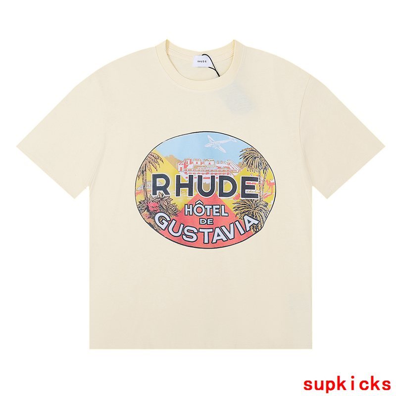 Back view of Rhude luxury clothing with relaxed-fit cut