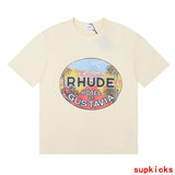 Back view of Rhude luxury clothing with relaxed-fit cut