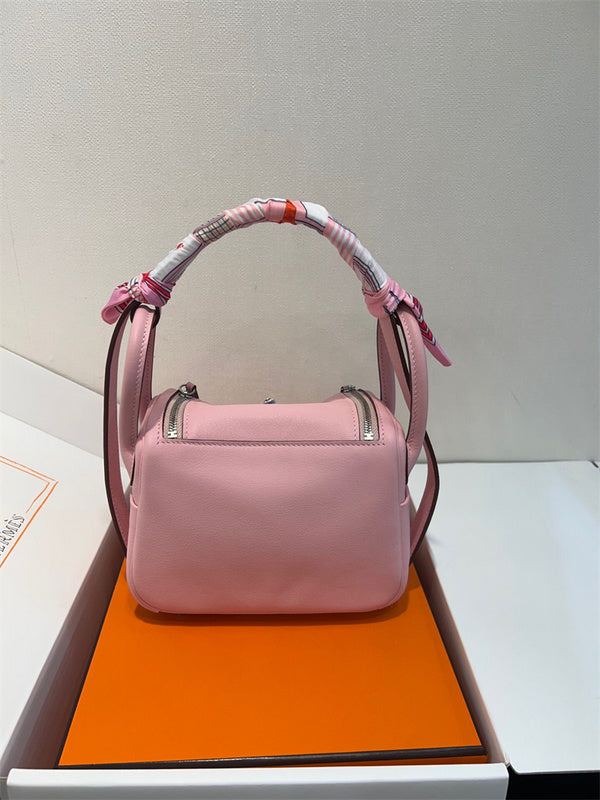  clean-lined handbag detail view showing craftsmanship