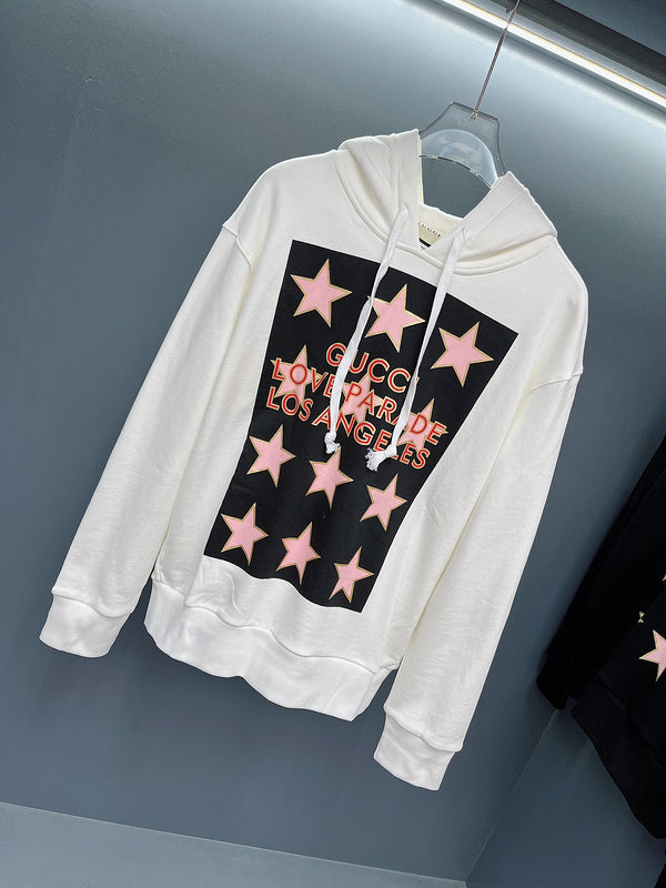 Back view of Gucci luxury clothing with logo-detail design