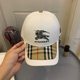 Angled view of Burberry unisex cap