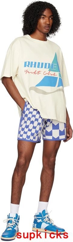 Back view of Rhude luxury clothing with relaxed-fit cut