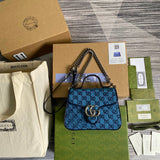 Front view of structured classic women's handbag – women's luxury handbag
