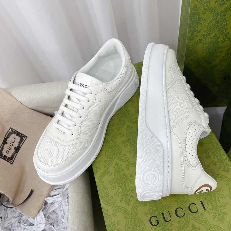 Gucci two-tone luxury sneakers view 5 minimalist modern build