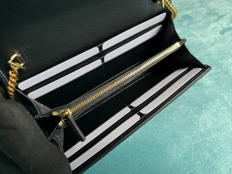 Interior view of polished classic women's handbag – women's luxury handbag
