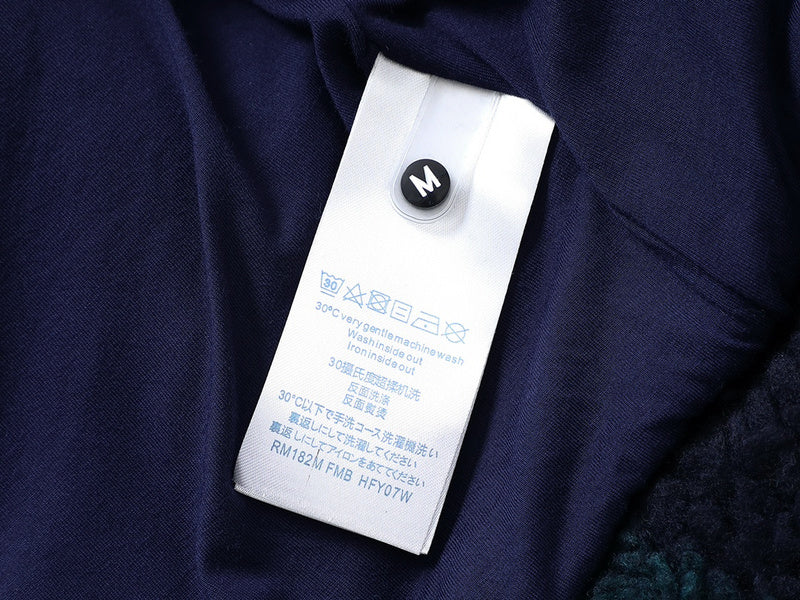 Side profile of Louis Vuitton luxury clothing with monogram-inspired silhouette