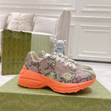Gucci Designer sneakers in crisp white cushioned comfort fit front view