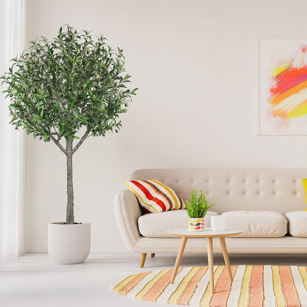 Artificial Olive Tree,6 FT Tall Faux Silk Olive Trees Indoor