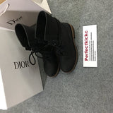 Dior Chocolate Brown Classic Ballet Flats - Side Profile View