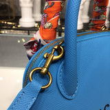 Sleek Faux Leather Handbag - Sleek Minimalist Lines | Women's Everyday Carry Handbag #887 - styled full view (image 7) of designer-inspired handbag