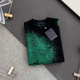Close-up detail shot of Louis Vuitton luxury clothing with runway-inspired design