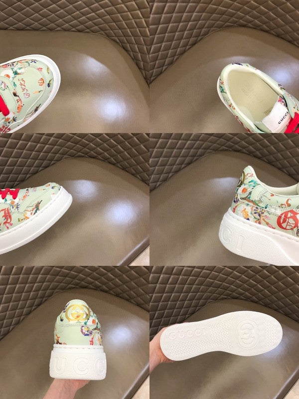 Side profile of Gucci classic monochrome sneakers cushioned comfort fit
