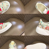 Side profile of Gucci classic monochrome sneakers cushioned comfort fit