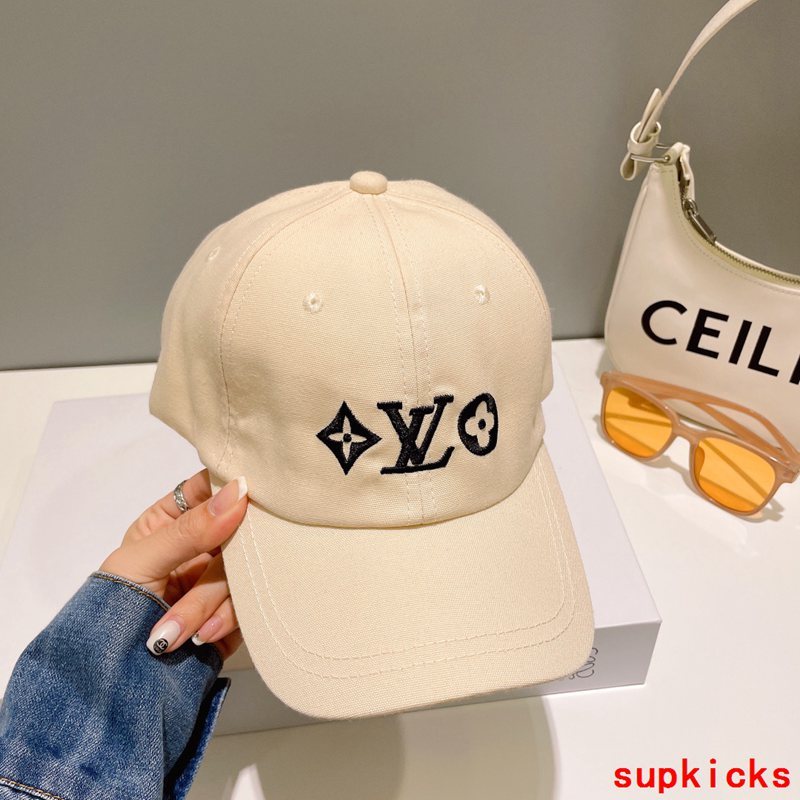 Close-up detail view of Louis Vuitton unisex cap