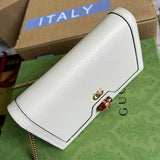 Back view of modern sleek women's handbag – women's statement bag
