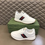 Gucci soft grey luxury sneakers view 11 bold athletic profile
