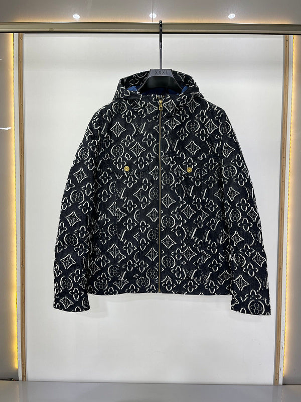 Front view of Louis Vuitton luxury clothing with contemporary cut
