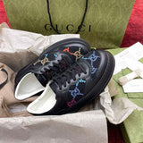 Gucci all-black luxury sneakers view 8 retro runner design