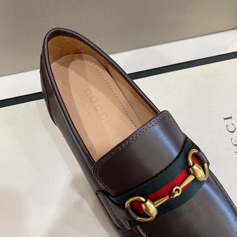 Gucci two-tone luxury sneakers view 4 signature lace-up style