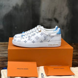 Louis Vuitton Chocolate Brown Low-Top Sneakers - Full Silhouette View