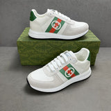 Gucci fresh white-and-black luxury sneakers view 11 breathable knit upper