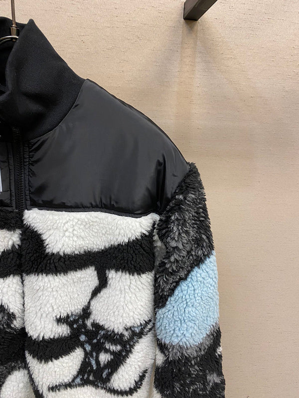 Close-up detail shot of Louis Vuitton luxury clothing with everyday silhouette