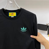 Side profile of Gucci luxury clothing with logo-detail design