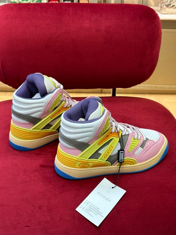 Gucci tonal black luxury sneakers view 5 bold athletic profile