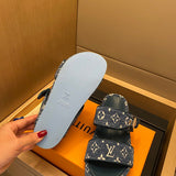 Louis Vuitton Grey Slingback Heels - Full Silhouette View