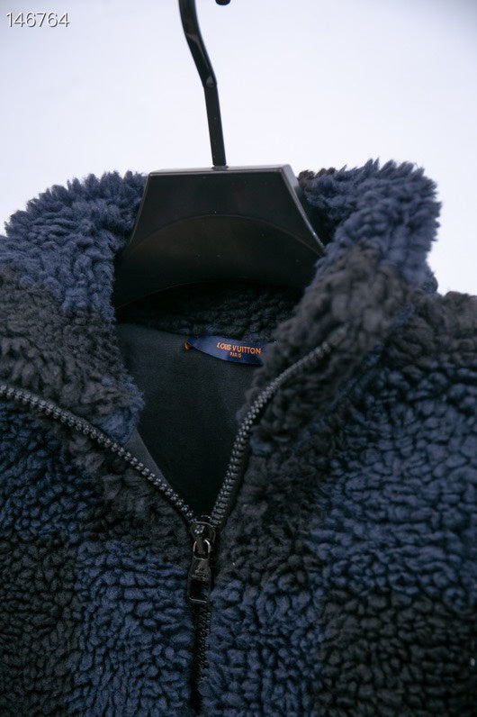 Side profile of Louis Vuitton luxury clothing with relaxed-fit cut